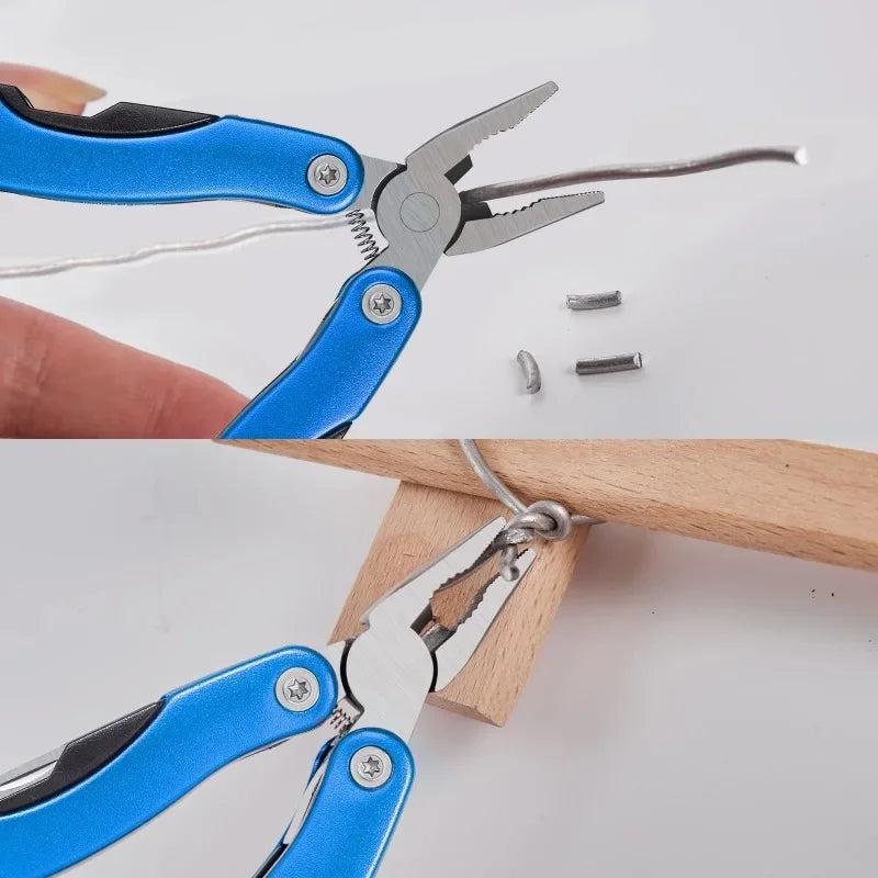 Portable Pocket Multi Tool Pliers Wire Stripper Folding Knife Plier Outdoor Camping Multitool Folding Multifunctional Hand Tools