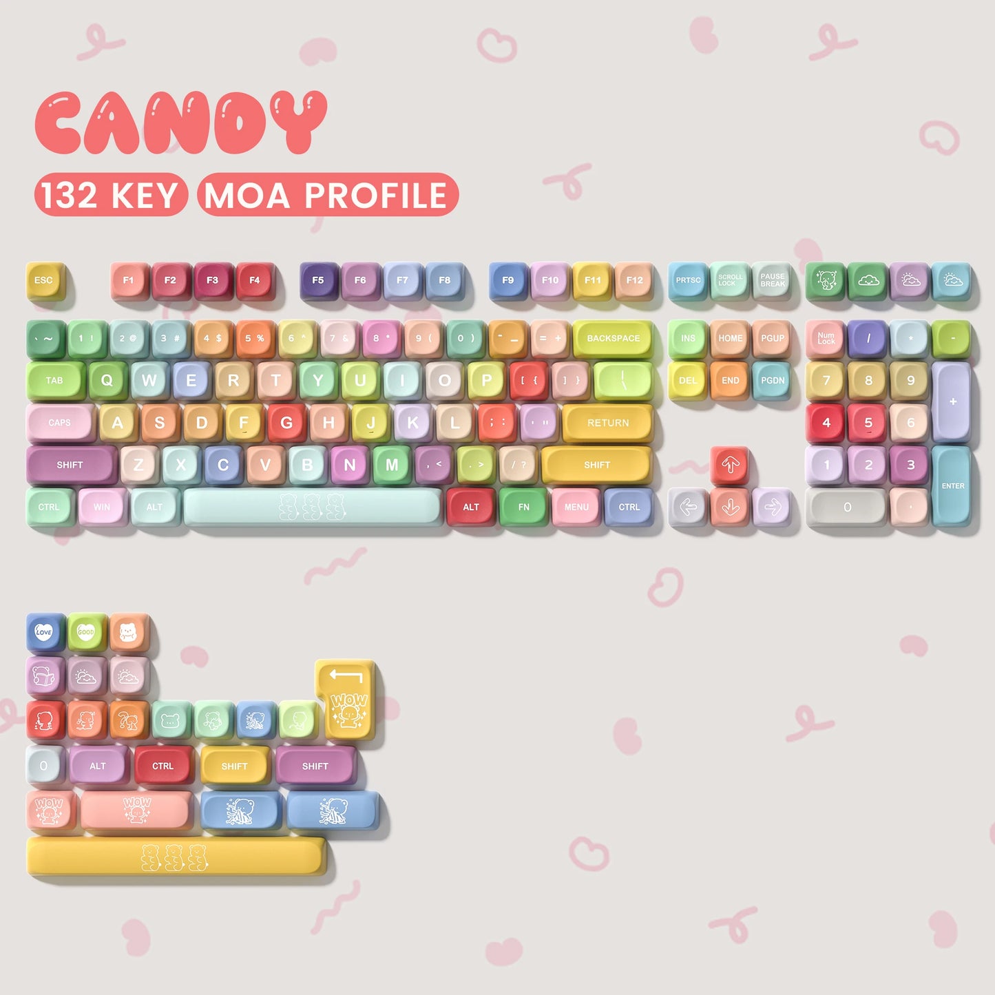 130 Keys Dark Rose MOA Profile PBT Keycaps Dye Sub Customs Key caps for 61/87/104 Cherry MX Switch Gaming Mechanical Keyboard