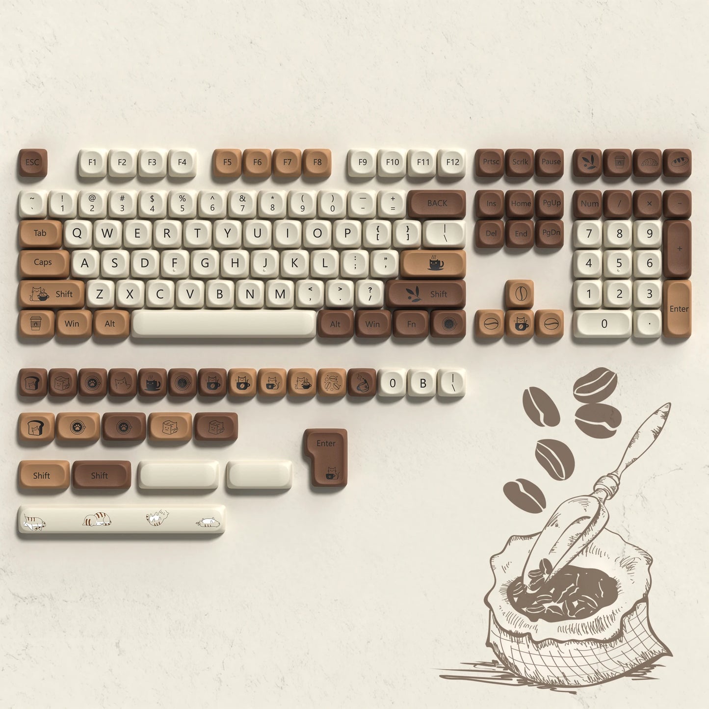 130 Keys Dark Rose MOA Profile PBT Keycaps Dye Sub Customs Key caps for 61/87/104 Cherry MX Switch Gaming Mechanical Keyboard