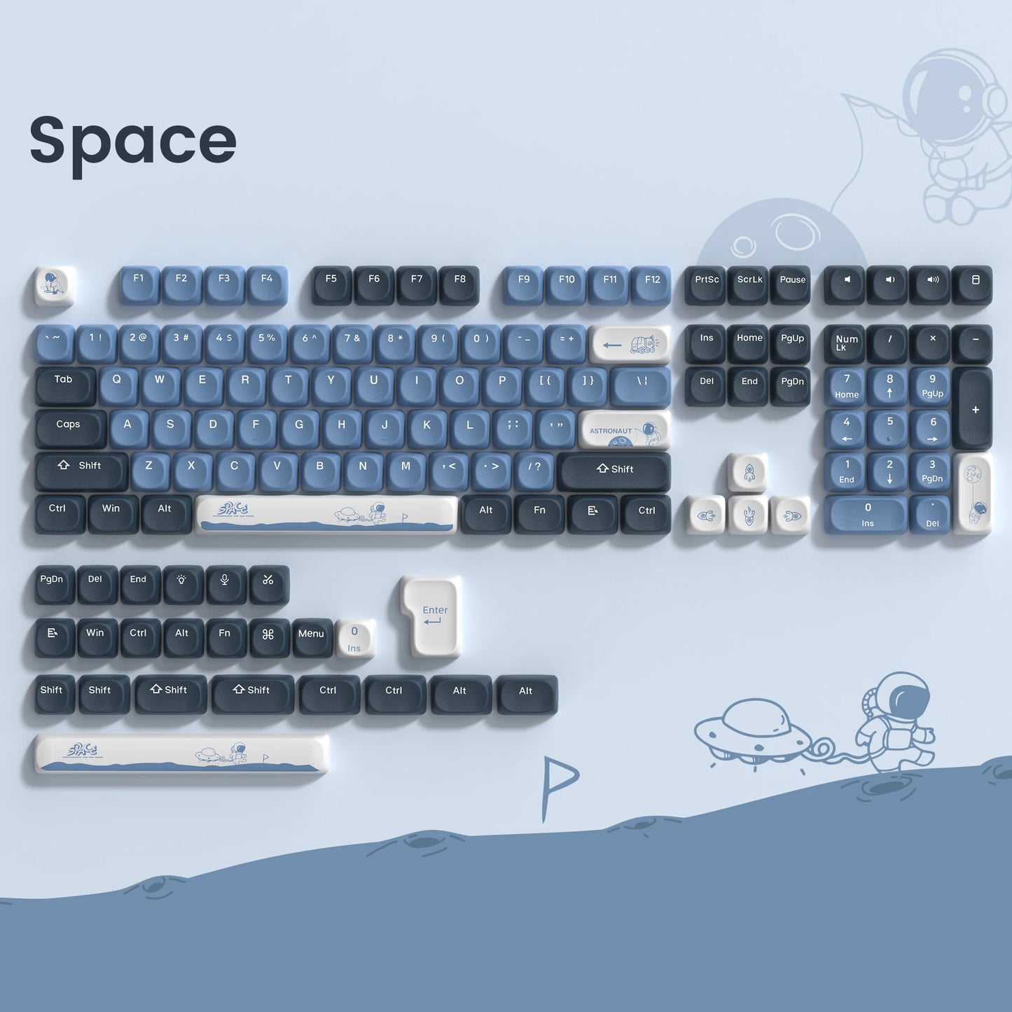 130 Keys Dark Rose MOA Profile PBT Keycaps Dye Sub Customs Key caps for 61/87/104 Cherry MX Switch Gaming Mechanical Keyboard
