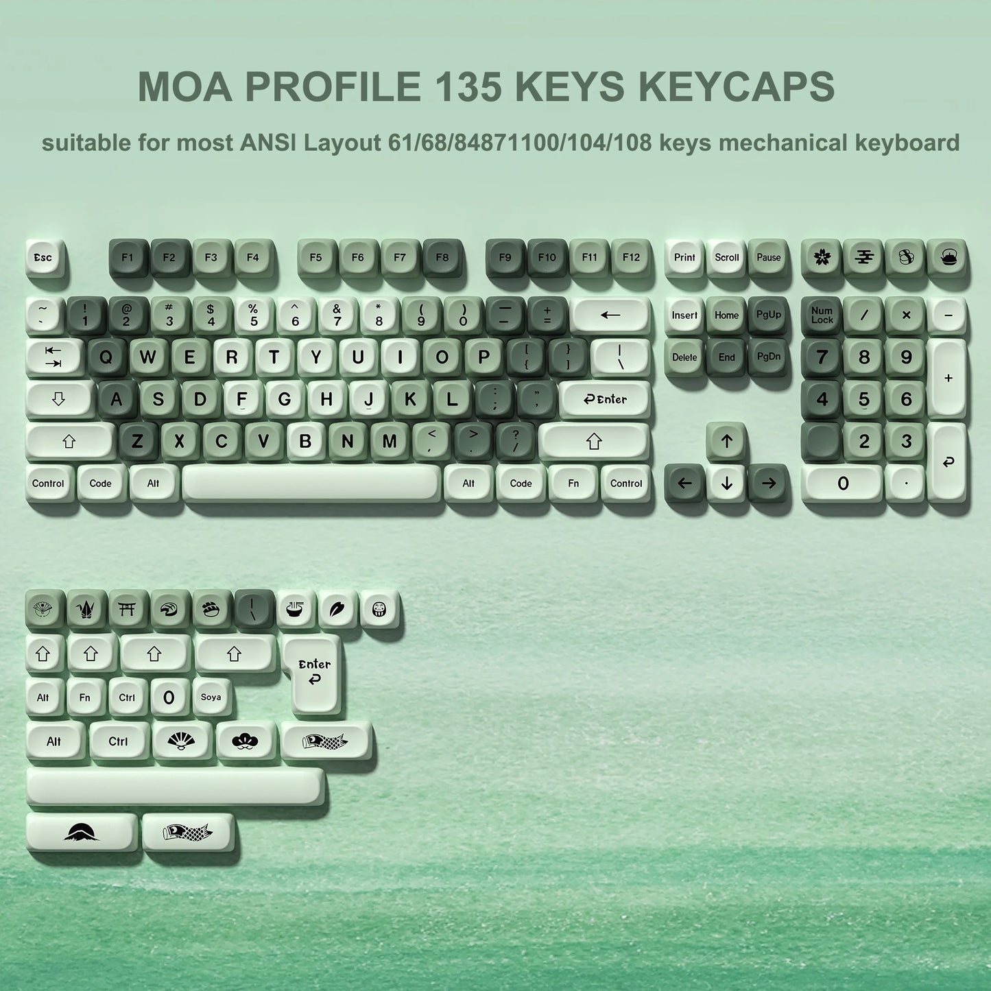 130 Keys Dark Rose MOA Profile PBT Keycaps Dye Sub Customs Key caps for 61/87/104 Cherry MX Switch Gaming Mechanical Keyboard