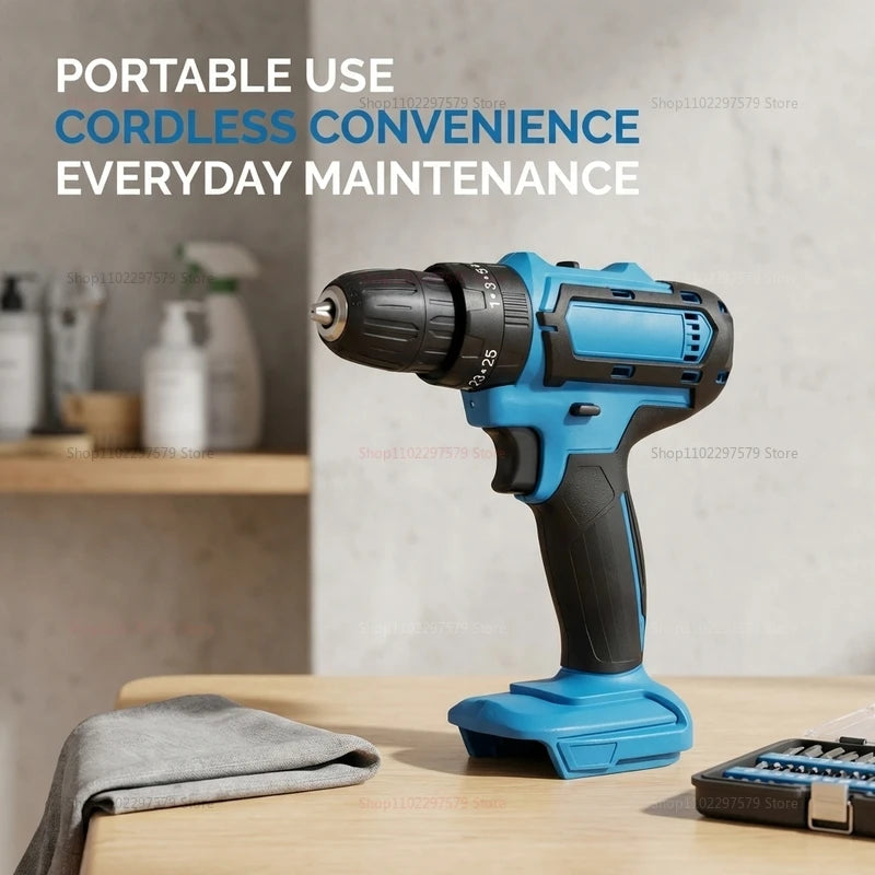Electric Impact Screwdriver tools Multifunctional Cordless Drill Power Tool Torque Setting 2 Gear Speed Electric Screwdriver