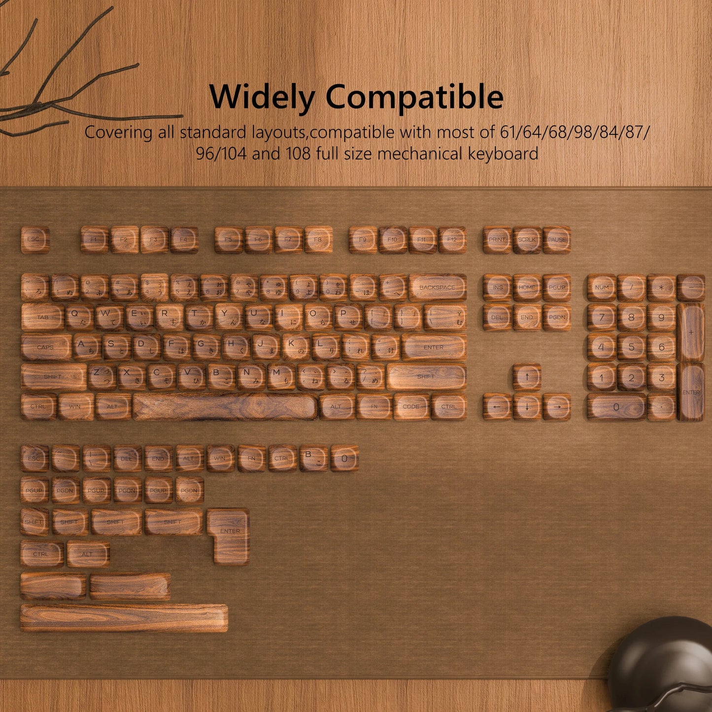 130 Keys Dark Rose MOA Profile PBT Keycaps Dye Sub Customs Key caps for 61/87/104 Cherry MX Switch Gaming Mechanical Keyboard
