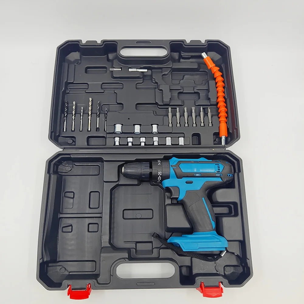 Electric Impact Screwdriver tools Multifunctional Cordless Drill Power Tool Torque Setting 2 Gear Speed Electric Screwdriver